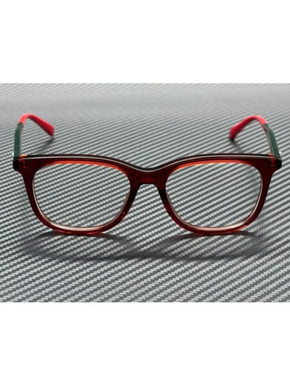 New Gucci Women Burgundy Green Eyeglasses 53-17-145